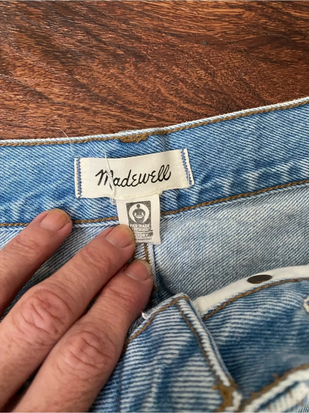 Madewell long baggy denim shorts!